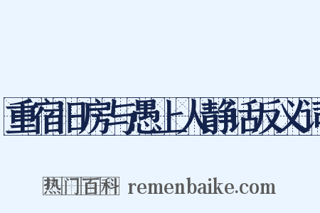 重宿旧房与愚上人静话反义词是什么意思的图片